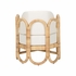 490778 Wildwood 32.5in. Rattan/Muslin Cuixmala Lounge Chair with Natural/Off White Finish