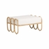 490779 Wildwood 17.5in. Rattan/Muslin Cuixmala Ottoman with Natural/Off White Finish