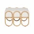 490779 Wildwood 17.5in. Rattan/Muslin Cuixmala Ottoman with Natural/Off White Finish