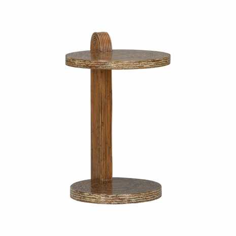 490790 Wildwood 25in. Wood Hana Drinks Table with Coco Twig Lamination Finish