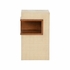 490820 Wildwood 22in. Wood/Raffia Book Nook Table with Walnut/Natural Finish