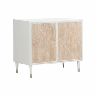 490823 Wildwood 32.5in. Wood Huli Cabinet with White/Whitewashed Finish