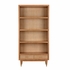 490826 Wildwood 81in. Wood/Raffia Panama Etagere with Walnut/Natural Finish