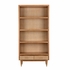 490826 Wildwood 81in. Wood/Raffia Panama Etagere with Walnut/Natural Finish
