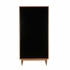 490826 Wildwood 81in. Wood/Raffia Panama Etagere with Walnut/Natural Finish