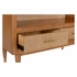 490826 Wildwood 81in. Wood/Raffia Panama Etagere with Walnut/Natural Finish