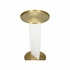 490834 Wildwood 21.5in. Metal Elin Drinks Table with Matte White/Brass Finish