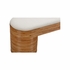 490842 Wildwood 20in. Rattan/Muslin Easy Like Sunday Morning Bench with Natural/Tan Finish