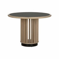 490853 Wildwood 30.5in. Wood/Metal/Glass Perret Center Table with White Oak/Coffee Bronze/Black Finish