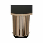 490853 Wildwood 30.5in. Wood/Metal/Glass Perret Center Table with White Oak/Coffee Bronze/Black Finish