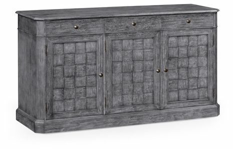 491001-ADG Jonathan Charles Fine Furniture JC Edited - Casually Country 68" Antique Dark Grey Three Door Sideboard