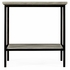 491002-RGA Jonathan Charles Fine Furniture JC Edited - Casually Country Rustic Grey Square End Table With Iron Base