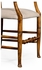 491008-AC-CFW-F001 JC Edited Casual Country Walnut Ladder Back Armchair, Upholstered In Maze