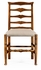 491008-SC-CFW-F001 Jonathan Charles Fine Furniture JC Edited - Casually Country Country Walnut Ladder Back Side Chair, Upholstered In Mazo