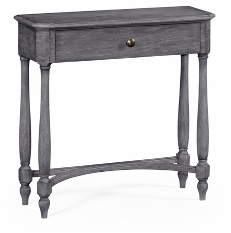 491017-ADG Jonathan Charles Fine Furniture JC Edited - Casually Country Antique Dark Grey Small Console Table With Drawer