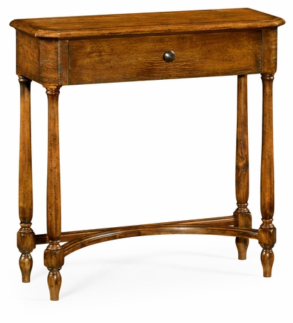 491017-CFW JC Edited Casual Country Walnut Small Console Table With Drawer
