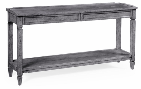 491024-ADG Jonathan Charles Fine Furniture JC Edited - Casually Country Console Table With Drawers In Antique Dark Grey