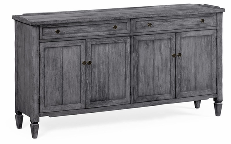 491025-ADG Jonathan Charles Fine Furniture JC Edited - Casually Country Antique Dark Grey Four Door Sideboard