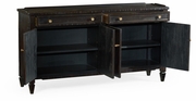 491025-PDA Jonathan Charles 34" Four-Door Dark Ale Sideboard
