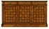 491036-CFW Jonathan Charles Fine Furniture JC Edited - Casually Country 64" Country Walnut Three Door Sideboard