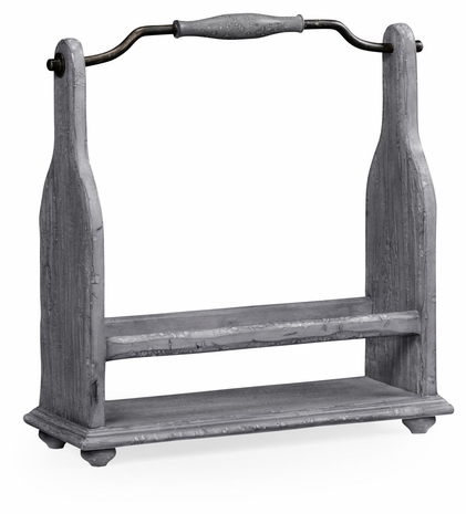 491039-ADG Jonathan Charles Wine Bottle Holder in Antique Dark Grey