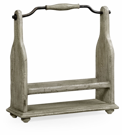 491039-RGA JC Edited Casual Country Wine Bottle Holder In Rustic Grey