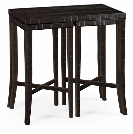491040-PDA Jonathan Charles Nesting Cocktail Tables in Dark Ale