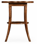 491043-CFW Jonathan Charles Quatrefoil Lamp Table in Country Walnut