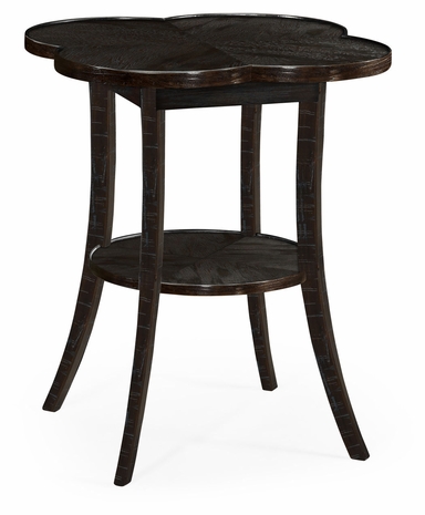 491043-PDA Jonathan Charles Quatrefoil Lamp Table in Dark Ale