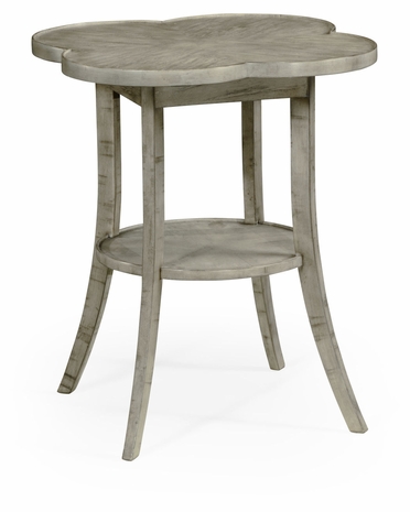 491043-RGA Jonathan Charles Quatrefoil Lamp Table in Rustic Grey