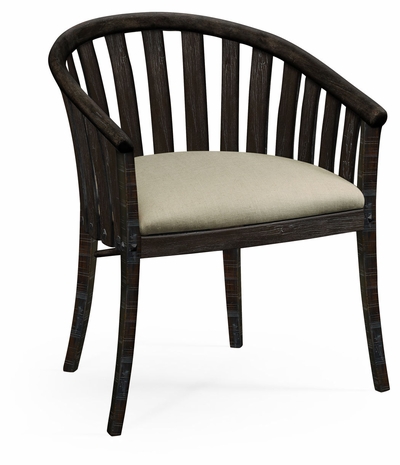 491047-AC-PDA-F001 Jonathan Charles Dark Ale Style Tub Armchair, Upholstered in MAZO