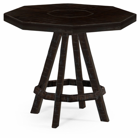 491048-PDA Jonathan Charles Fine Furniture JC Edited - Casually Country Dark Ale Side Table With Octagonal Top