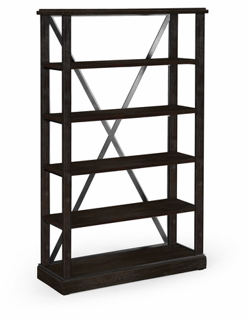 491055-PDA Jonathan Charles Fine Furniture JC Edited - Casually Country Dark Ale Etagere Or Bookcase