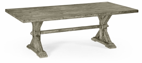 491059-90L-RGA JC Edited Casual Country Dining Table In Rustic Grey