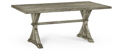 491060-72L-RGA Jonathan Charles 72" Solid Rustic Grey Dining Table