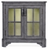 491067-ADG Jonathan Charles Antique Dark Grey Low Bookcase with Strap Handles
