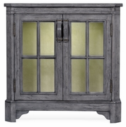 491067-ADG Jonathan Charles Antique Dark Grey Low Bookcase with Strap Handles