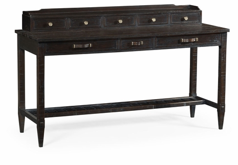 491073-PDA Jonathan Charles Dark Ale Plank Buffet with Strap Handles