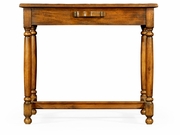 491080-CFW JC Edited Casual Country Walnut Parquet Rectangular Side Table With Contrast Inlay