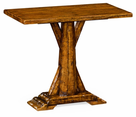 491084-CFW Jonathan Charles Country Walnut Rectangular Side Table