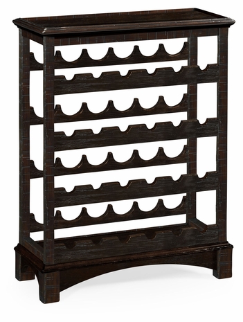 491098-PDA Jonathan Charles Fine Furniture JC Edited - Casually Country Four-Tier Wine Shelf In Dark Ale