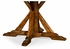 491101-60D-CFW Jonathan Charles 60" Country Walnut Round Dining Table with Inbuilt Lazy Susan