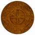 491101-60D-CFW Jonathan Charles 60" Country Walnut Round Dining Table with Inbuilt Lazy Susan