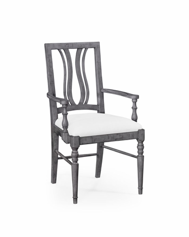 491102-AC-ADG-COMUS Jonathan Charles Casual Country Upholstered Armchair In Antique Dark Grey