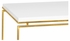 491104-G-WGL Jonathan Charles Gilded Iron Rectangular Coffee Table with Biancaneve Top