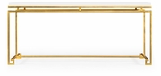 491104-G-WGL Jonathan Charles Gilded Iron Rectangular Coffee Table with Biancaneve Top
