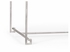491104-S-BLG JC Edited Simply Elegant Silver Iron Rectangular Coffee Table With Smoky Black Top