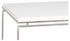 491104-S-WGL JC Edited Simply Elegant Silver Iron Rectangular Coffee Table With Biancaneve Top