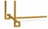 491107-G-BLG Jonathan Charles Fine Furniture JC Edited - Simply Elegant Gilded Iron Large Console Table With Smoky Black Top