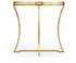 491110-G-GAM Jonathan Charles Fine Furniture JC Edited - Simply Elegant Gilded Iron Round Side Table With An Antique Glass Top